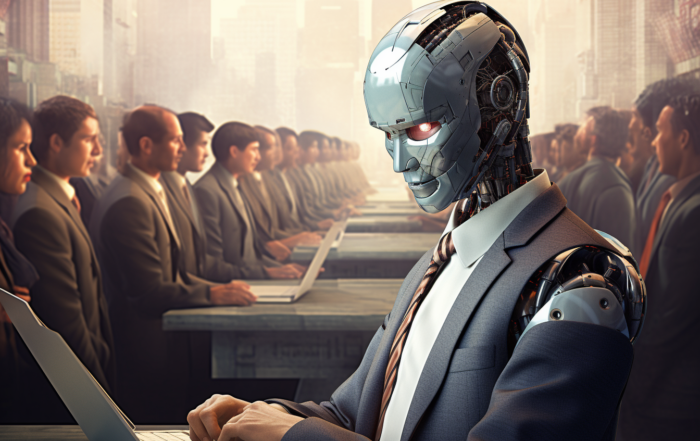 Robot hiring humans