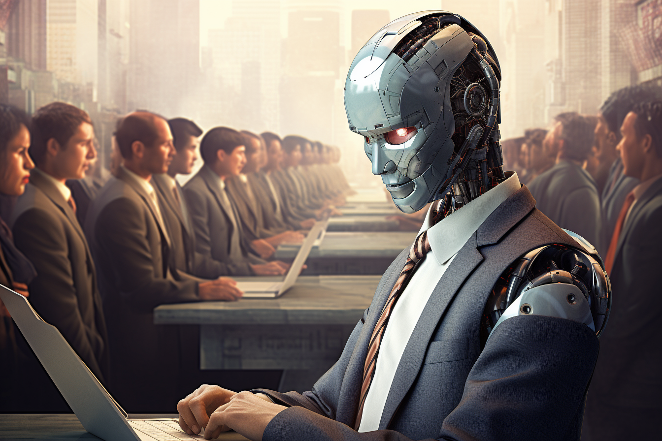 Robot hiring humans