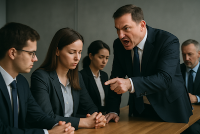 Anspannung im Besprechungsraum